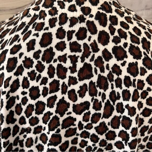 Vintage Animal Print Short Sleeve Sweater Top - Picture 6 of 7